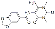 n-(6-氨基-1,2,3,4-四氫-1,3-二甲基-2,4-二氧代-5-嘧啶)-1,3-苯并二氧雜環(huán)戊烯-5-羧酰胺結構式_166115-71-5結構式