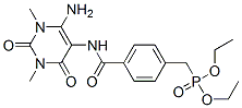 (9ci)-[[4-[[(6-氨基-1,2,3,4-四氫-1,3-二甲基-2,4-二氧代-5-嘧啶)氨基]羰基]苯基]甲基]-磷酸二乙酯結(jié)構(gòu)式_166115-75-9結(jié)構(gòu)式