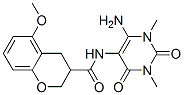 n-(6-氨基-1,2,3,4-四氫-1,3-二甲基-2,4-二氧代-5-嘧啶)-3,4-二氫-5-甲氧基-2H-1-苯并吡喃-3-羧酰胺結(jié)構(gòu)式_166115-78-2結(jié)構(gòu)式