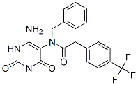  n-(4-氨基-1,2,3,6-四氫-1-甲基-2,6-二氧代-5-嘧啶)-n-(苯基甲基)-4-(三氟甲基)-苯乙酰胺結(jié)構(gòu)式_167299-15-2結(jié)構(gòu)式