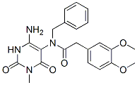  n-(4-氨基-1,2,3,6-四氫-1-甲基-2,6-二氧代-5-嘧啶)-3,4-二甲氧基-n-(苯基甲基)-苯乙酰胺結(jié)構(gòu)式_167299-18-5結(jié)構(gòu)式