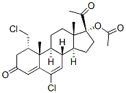 (1alpha)-17-(Acetyloxy)-6-chloro-1-(chloromethyl)pregna-4,6-diene-3,20-dione Structure,17183-98-1Structure