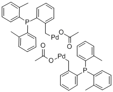 Trans-Di(μ-acetato)bis[o-(di-o-tolylphosphino)benzyl]dipalladium(II) Structure,172418-32-5Structure