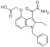 [[3-(Aminooxoacetyl)-2-ethyl-1-(phenylmethyl)-1h-indol-4-yl]oxy]acetic acid Structure,172732-68-2Structure