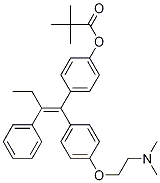 (E)-1-[4-[2-(N,N-二甲基氨基)乙氧基]苯基]-1-[4-(三甲基乙酰氧基)苯基]-2-苯基-1-丁烯結構式_177748-19-5結構式