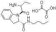 [S-(R*,R*)]-1-(2-氨基-1-氧代丁基)-N-丁基-2,3-二氫-1H-吲哚-2-甲酰胺草酸鹽結(jié)構(gòu)式_185213-03-0結(jié)構(gòu)式