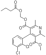 3-((Butyryloxy)methyl) 5-methyl 4-(2,3-dichlorophenyl)-2,6-dimethylpyridine-3,5-dicarboxylate Structure,188649-48-1Structure