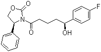 (4S)-3-[(5s)-5-(4-氟苯基)-5-羥基戊?；鵠-4-苯基-1,3-噁唑啉-2-酮結(jié)構(gòu)式_189028-95-3結(jié)構(gòu)式