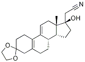 (17Alpha)-3,3-[1,2-ethanediylbis(oxy)]-17-hydroxy-19-norpregna-5(10),9(11)-diene-21-nitrile Structure,190662-30-7Structure