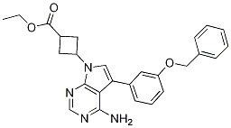 3-(4-氨基-5-(3-(芐氧基)苯基)-7h-吡咯并[2,3-d]嘧啶-7-基)環(huán)丁烷羧酸乙酯結構式_194788-04-0結構式