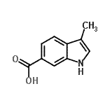 1H-Indole-6-carboxylic acid, 3-methyl- Structure,201286-69-3Structure