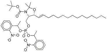 N-叔-丁基氧羰基-D-赤式-鞘氨醇-2,3-N,O-縮丙酮-1-磷酸酯二[1-(2-硝基苯基)乙基]酯結(jié)構(gòu)式_207516-26-5結(jié)構(gòu)式