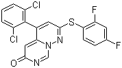 5-(2,6-Dichlorophenyl)-2-((2,4-difluorophenyl)thio)-6H-pyrimido[1,6-b]pyridazin-6-one Structure,209410-46-8Structure