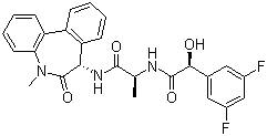 (αS)-N-[(1S)-2-[[(7S)-6,7-二氫-5-甲基-6-氧-5H-二苯并[b,d]氮雜平-7-基]氨基]-1-甲基-2-氧乙基]-3,5-二氟-α-羥基-苯乙酰胺結(jié)構(gòu)式_209984-57-6結(jié)構(gòu)式