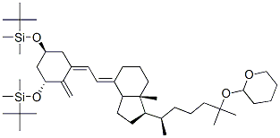 Silane, [[(1α,3β,5Z,7E)-25-[(tetrahydro-2H-pyran-2-yl)oxy]-9,10-secocholesta-5,7,10(19)-triene-1,3-diyl]bis(oxy)]bis[(1,1-dimethylethyl)dimethyl- Structure,211866-07-8Structure