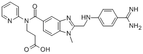 β-Alanine, N-[[2-[[[4-(aminoiminomethyl)phenyl]amino]methyl]-1-methyl-1H-benzimidazol-5-yl]carbonyl]-N-2-pyridinyl- Structure,211914-51-1Structure