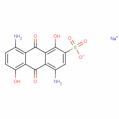 2-Anthracenesulfonic acid, 4,8-diamino-9,10-dihydro- 1,5-dihydroxy-9,10-dioxo-, monosodium salt Structure,2150-60-9Structure