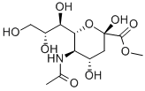 甲基(6R)-5-乙酰氨基-3,5-二脫氧-6-[(1R,2R)-1,2,3-三羥基丙基]-alpha-L-蘇式-己-2-酮吡喃糖酸酯結(jié)構(gòu)式_22900-11-4結(jié)構(gòu)式