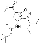 (3aR,4R,6S,6aS)-4-[[(1,1-二甲基乙氧基)羰基]氨基]-3-(1-乙基丙基)-3a,5,6,6a-四氫-4H-環(huán)戊并[d]異噁唑-6-羧酸甲酯結(jié)構(gòu)式_229613-93-8結(jié)構(gòu)式