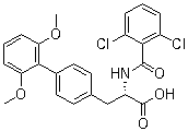 (S)-2-(2,6-dichlorobenzamido)-3-(2,6-dimethoxy-[1,1-biphenyl]-4-yl)propanoicacid Structure,232271-19-1Structure