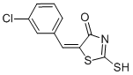 (5E)-5-(3-Chlorobenzylidene)-2-mercapto-1,3-thiazol-4(5H)-oneStructure,23622-20-0Structure (5E)-5-(3-Chlorobenzylidene)-2-mercapto-1,3-thiazol-4(5H)-one Structure,23622-20-0Structure