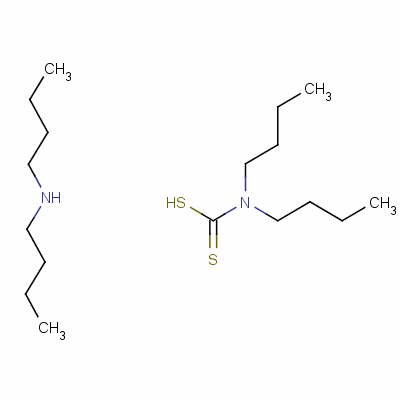 N-butylbutan-1-amine (dibutylamino)methanedithioic acid salt Structure,2391-80-2Structure