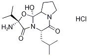 2beta-氨基-9,10,10aalpha,10b-四氫-10bbeta-羥基-5beta-異丁基-2-異丙基-8H-惡唑并[3,2-a]吡咯并[2,1-c]吡嗪-3,6(2H,5H)-二酮鹽酸鹽鹽結(jié)構(gòu)式_24177-10-4結(jié)構(gòu)式