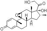 (9b,11b,16a)-9,11-Epoxy-17,21-dihydroxy-16-methyl-pregna-1,4-diene-3,20-dione Structure,24916-90-3Structure