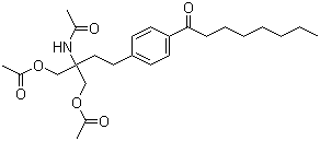 N-[1,1-bis[(acetyloxy)methyl]-3-[4-(1-oxooctyl)phenyl]propyl]acetamide Structure,249289-07-4Structure