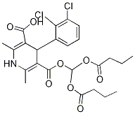 5-((Bis(butyryloxy)methoxy)carbonyl)-4-(2,3-dichlorophenyl)-2,6-dimethyl-1,4-dihydropyridine-3-carboxylic acid Structure,253597-19-2Structure