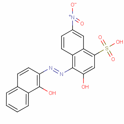 2-Hydroxy-1-(1-hydroxy-2-naphthylazo)-6-nitro-4-naphthalenesulfonic acid Structure,25747-08-4Structure