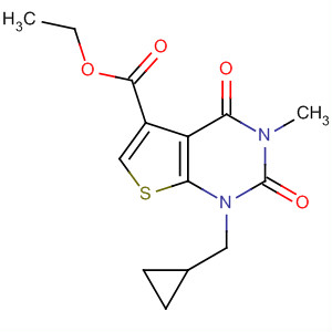 1-(環(huán)丙基甲基)-3-甲基-2,4-二氧代-1,2,3,4-四氫-噻吩并[2,3-d]嘧啶-5-羧酸乙酯結(jié)構(gòu)式_259862-15-2結(jié)構(gòu)式