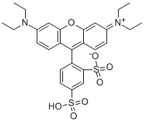 Xanthylium, 3,6-bis(diethylamino)-9-(2,4-disulfophenyl)-, inner salt Structure,2609-88-3Structure