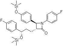 (3R,4S)-1-(4-氟苯基)-3-[(3S)-3-(4-氟苯基)-3-三甲硅氧基丙基]-4-(4-三甲硅氧苯基)-2-氮雜環(huán)丁酮結(jié)構(gòu)式_272778-13-9結(jié)構(gòu)式