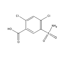 2,4-Dichloro-5-sulfamoylbenzoic acid Structure,2736-23-4Structure