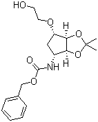 N-[(3AS,4R,6S,6AR)-四氫-6-(2-羥基乙氧基)-2,2-二甲基-4H-環(huán)戊烯并-1,3-二氧雜環(huán)戊烷-4-基]氨基甲酸苯甲酯結(jié)構(gòu)式_274693-54-8結(jié)構(gòu)式