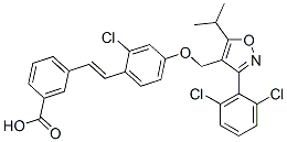 3-[2-[2-氯-4-[[3-(2,6-二氯苯基)-5 -(1-甲基乙基)-4-異噁唑基]甲氧基]苯基]乙烯基]-苯甲酸結(jié)構(gòu)式_278779-30-9結(jié)構(gòu)式