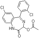 3-(Acetyloxy)-7-chloro-5-(2-chlorophenyl)-1,3-dihydro-2H-1,4-benzodiazepin-2-one Structure,2848-96-6Structure