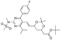 6-[(1E)-2-[4-(4-氟苯基)-6-異丙基-2-[甲基(甲磺酰)氨基]-5-嘧啶]乙烯基]-2,2-二甲基-1,3-二氧六環(huán)-4-乙酸叔丁酯結(jié)構(gòu)式_289042-12-2結(jié)構(gòu)式