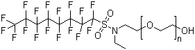 Poly(ethyleneglycol) 2-[ethyl[(heptadecafluorooctyl)sulfonyl]amino]ethyl ether Structure,29117-08-6Structure