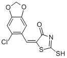 (5E)-5-[(6-氯-1,3-苯并二氧代l-5-基)亞甲基]-2-疏基-1,3-噻唑-4(5H)-酮結(jié)構(gòu)式_292172-54-4結(jié)構(gòu)式