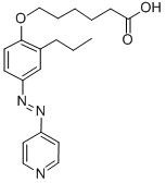 6-[2-Propyl-4-(4-pyridylazo)phenoxy]hexanoic Acid Structure,312694-02-3Structure