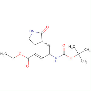 (2E,4s)-4-[(叔丁基氧基羰基)氨基]-5-[(3s)-2-氧代-3-吡咯烷]-2-戊烯酸乙酯結(jié)構(gòu)式_328086-54-0結(jié)構(gòu)式