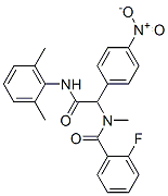 (9Ci)-N-(2,6-二甲基苯基)-Alpha-[(2-氟苯甲酰基)甲基氨基]-4-硝基-乙酰胺結(jié)構(gòu)式_329310-06-7結(jié)構(gòu)式