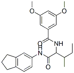 (9ci)-n-[1-[[(2,3-二氫-1H-茚-5-基)氨基]羰基]-2-甲基丁基]-3,5-二甲氧基-苯甲酰胺結(jié)構(gòu)式_335249-67-7結(jié)構(gòu)式