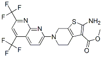 (9CI)-2-氨基-6-[5,7-雙(三氟甲基)-1,8-萘啶-2-基]-4,5,6,7-四氫-噻吩并[2,3-c]吡啶-3-羧酸甲酯結(jié)構(gòu)式_339096-58-1結(jié)構(gòu)式