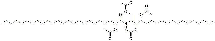 (2R)-2-(乙酰氧基)-N-[(1S,2S,3R)-2,3-雙(乙酰氧基)-1-[(乙酰氧基)甲基]十七烷基]二十四碳酰胺結構式_340702-68-3結構式