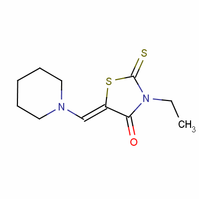 (5Z)-3-乙基-5-(哌啶-1-基亞甲基)-2-硫代-1,3-噻唑烷-4-酮結(jié)構(gòu)式_34255-45-3結(jié)構(gòu)式