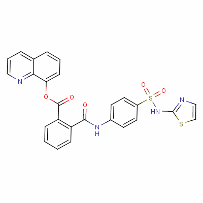 8-喹啉基 2-[[[4-[(噻唑-2-基氨基)磺?；鵠苯基]氨基]羰基]苯甲酸結(jié)構(gòu)式_34352-08-4結(jié)構(gòu)式