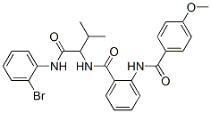 (9Ci)-N-[1-[[(2-溴苯基)氨基]羰基]-2-甲基丙基]-2-[(4-甲氧基苯甲?；?氨基]-苯甲酰胺結(jié)構(gòu)式_345244-53-3結(jié)構(gòu)式